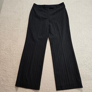 Alfani Petites Women's Black Pinstripe Dress Pants Size 12P Officecore Corpcore